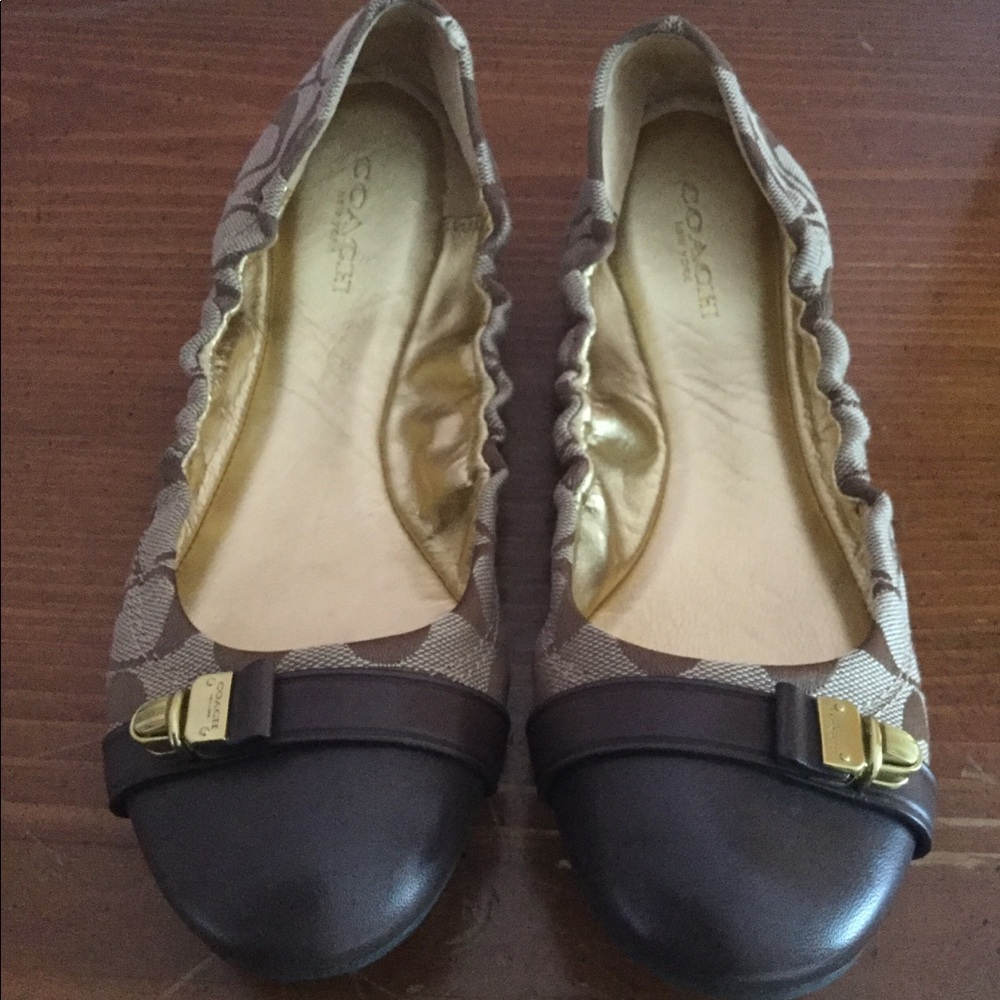 Coach Delphine Canvas Flats